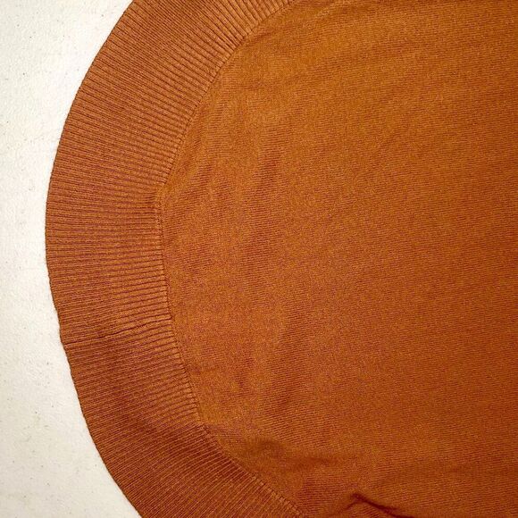 EXPRESS Terracotta Brown Raglan Sweater XS – Rounded Hem Cozy Fall Pullover - Picture 10 of 14